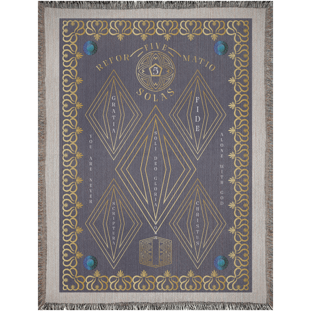 Woven Blankets  Kukloso 'The Five Solas of the Reformation' - Free Shipping