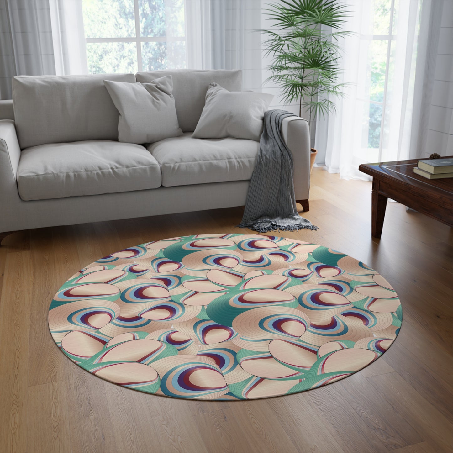 Round Rug Kukloso Ice Cream Swirls No 54 Free Shipping