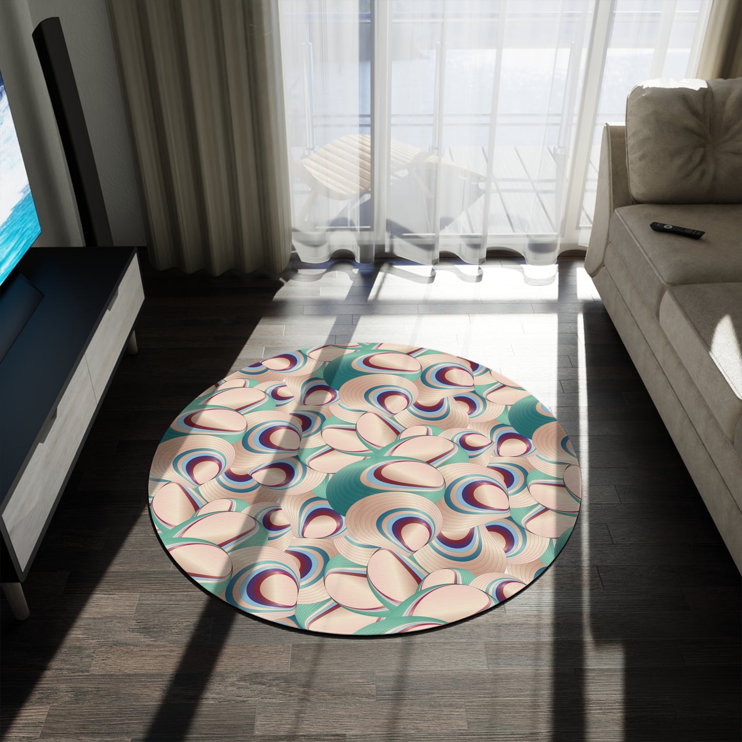 Round Rug Kukloso Ice Cream Swirls No 54 Free Shipping