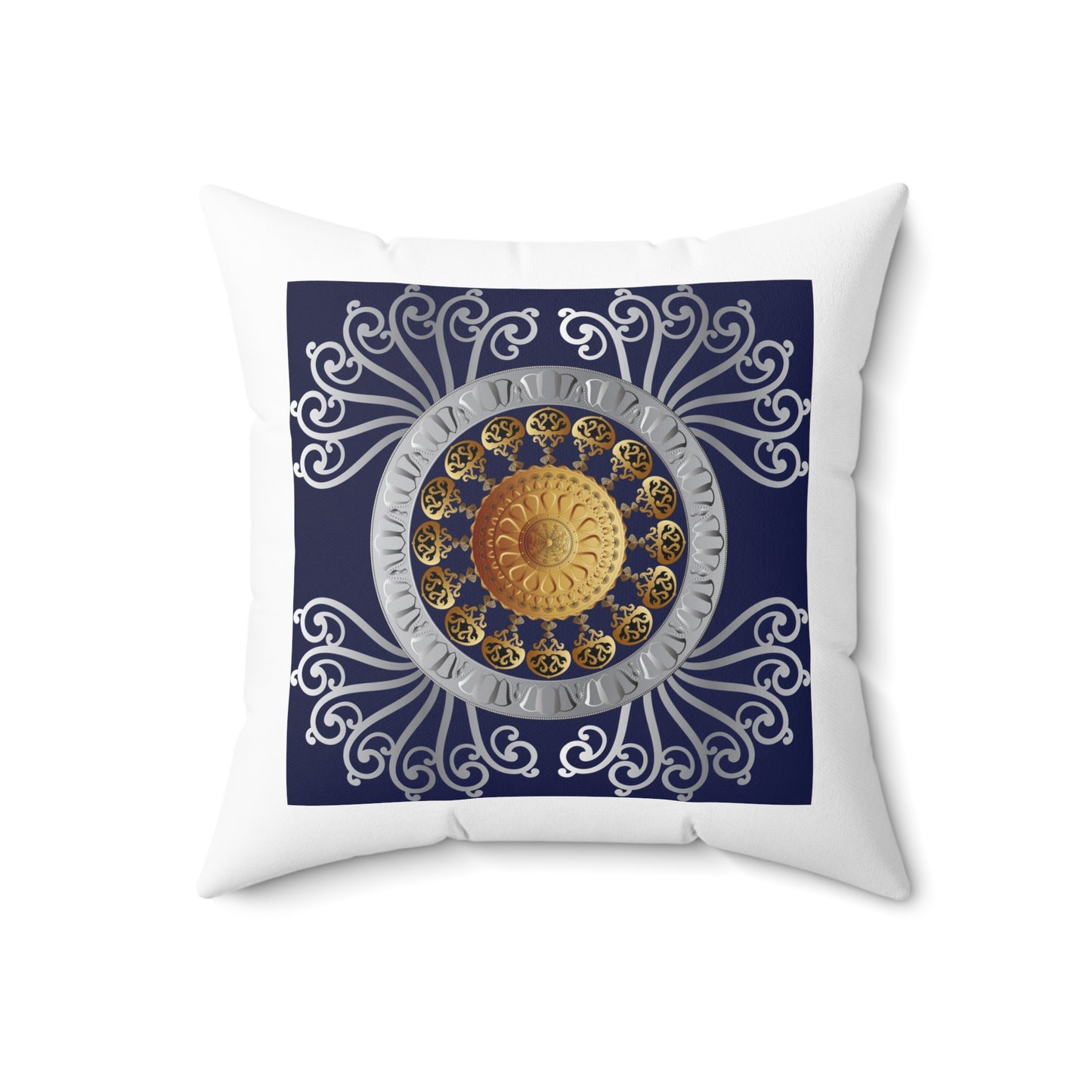 Spun Polyester Square Pillow  Kukloso Ancient Geometrica No 6 - Free Shipping