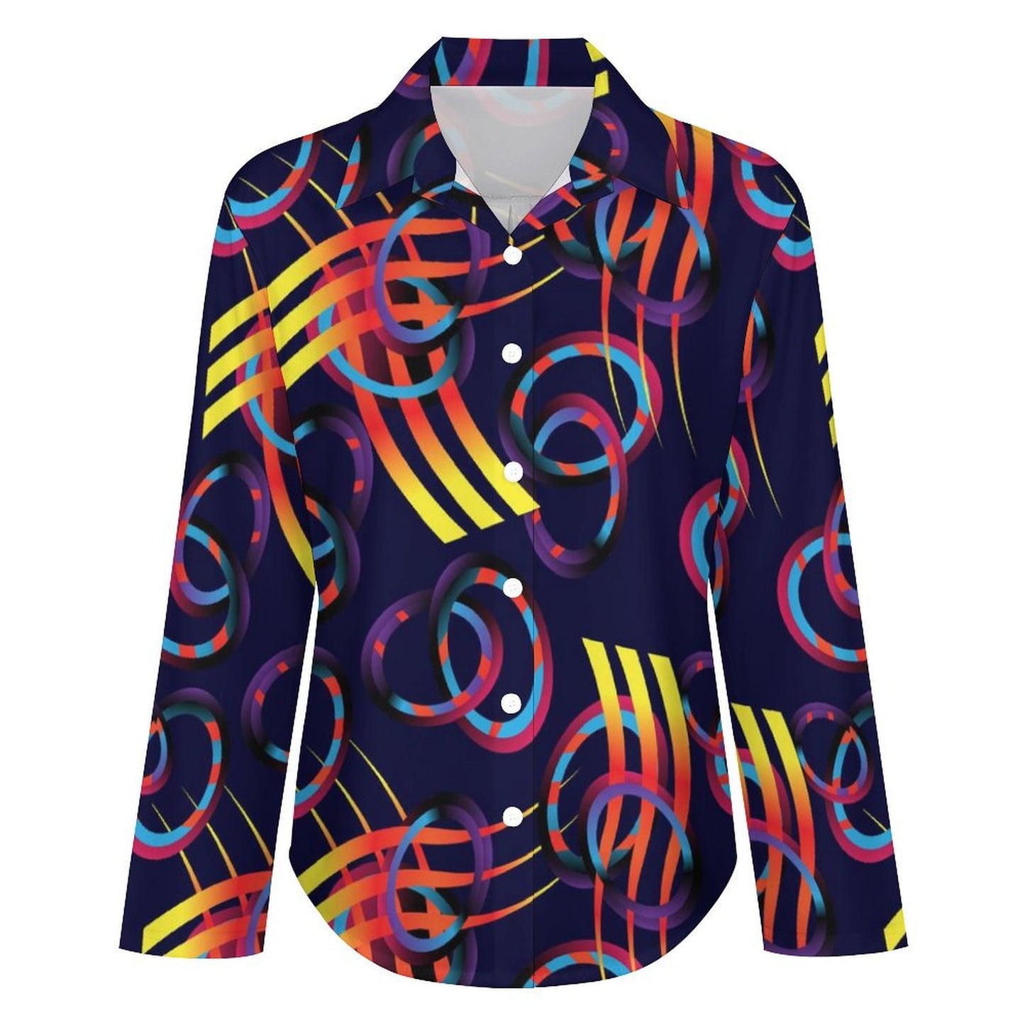 Long Sleeve Shirt Blouse Kukloso Abstract No 493