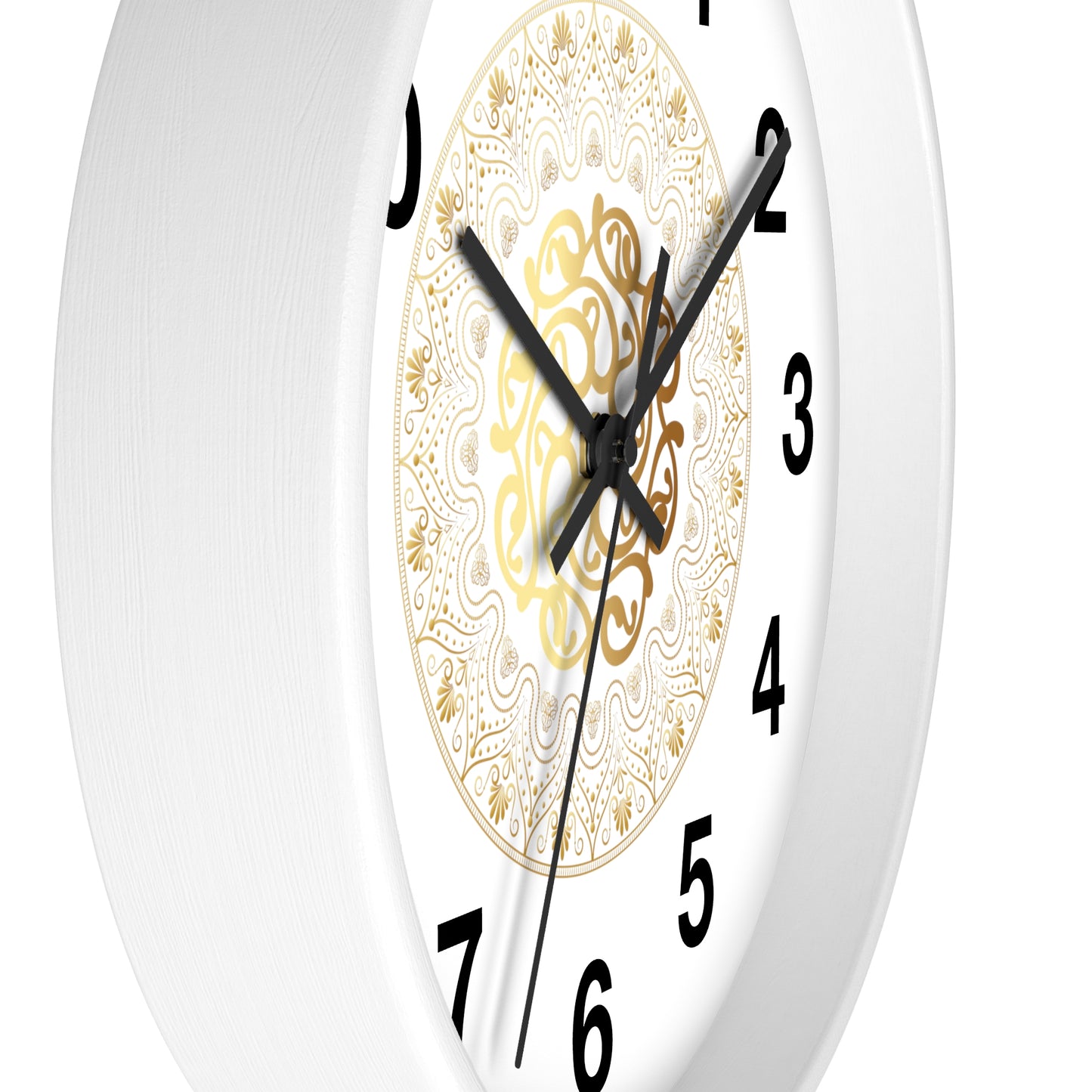 Wall Clock Kukloso Gold Mandala No 119 - Free Shipping