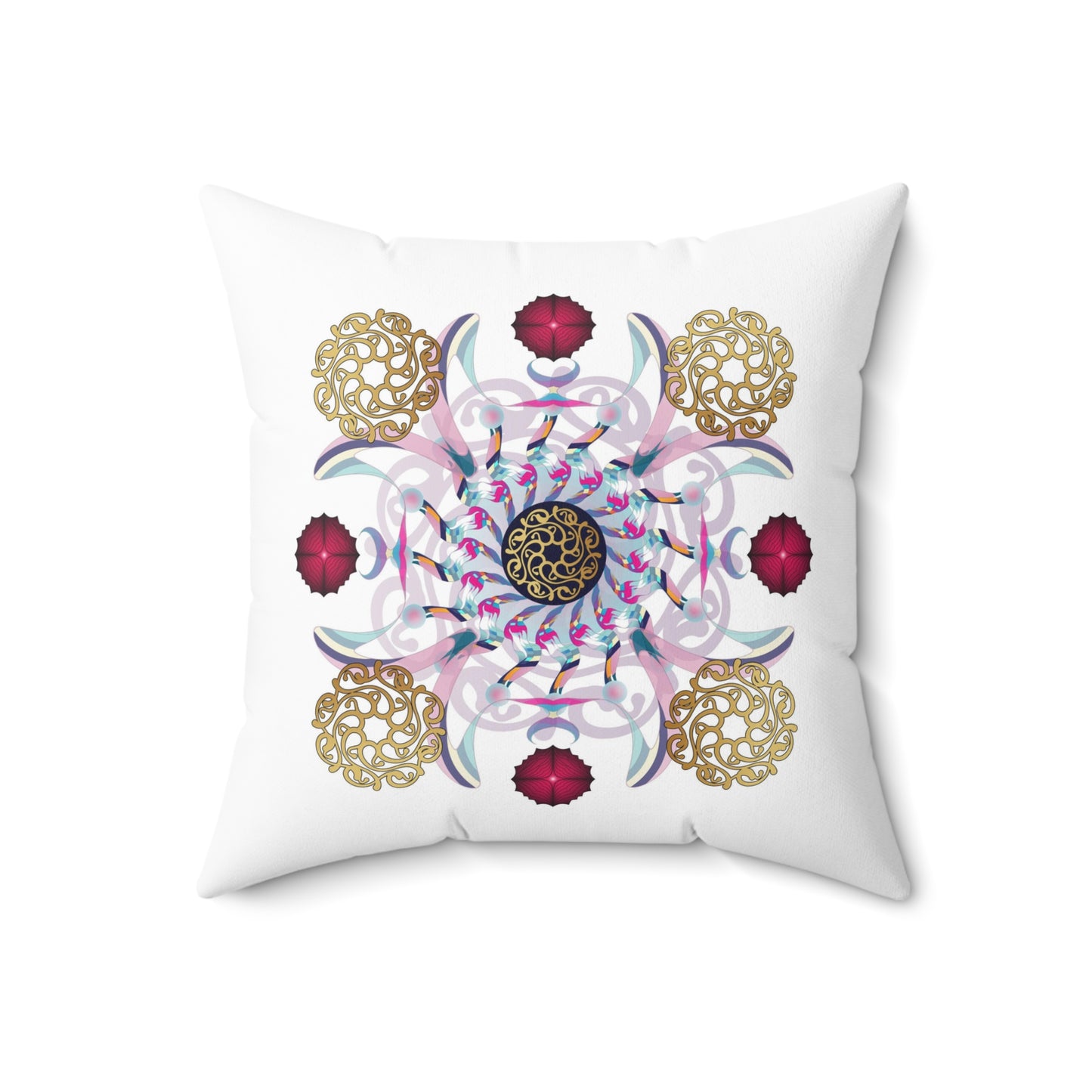 Spun Polyester Square Pillow Kukloso Abstractical No 25 - Free Shipping