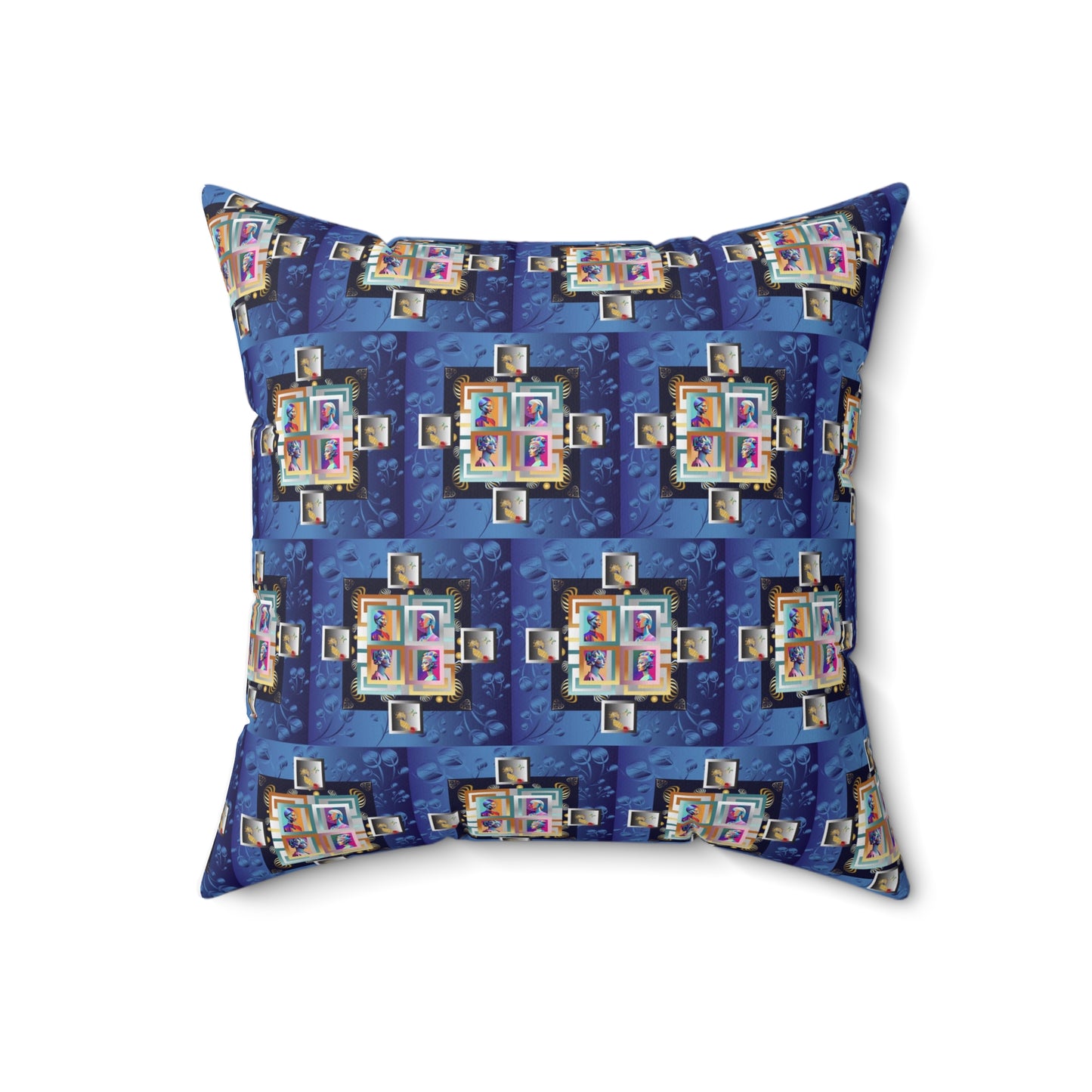 Spun Polyester Square Pillow Kukloso 'Four Ladies' Large & Small Pattern - Free Shipping