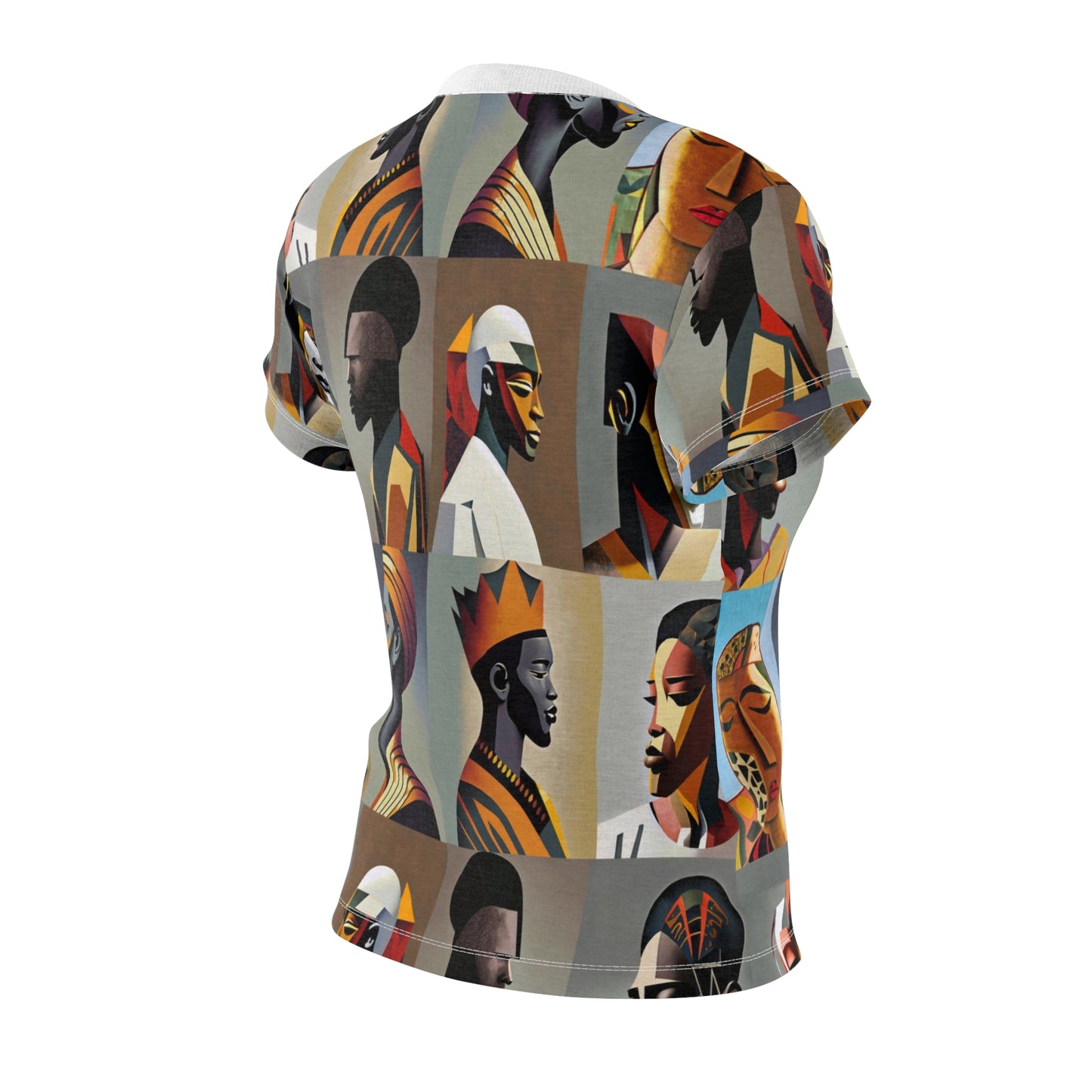 Women's Cut & Sew Tee (AOP) Kukloso Cubist Faces No 25 - Free Shipping