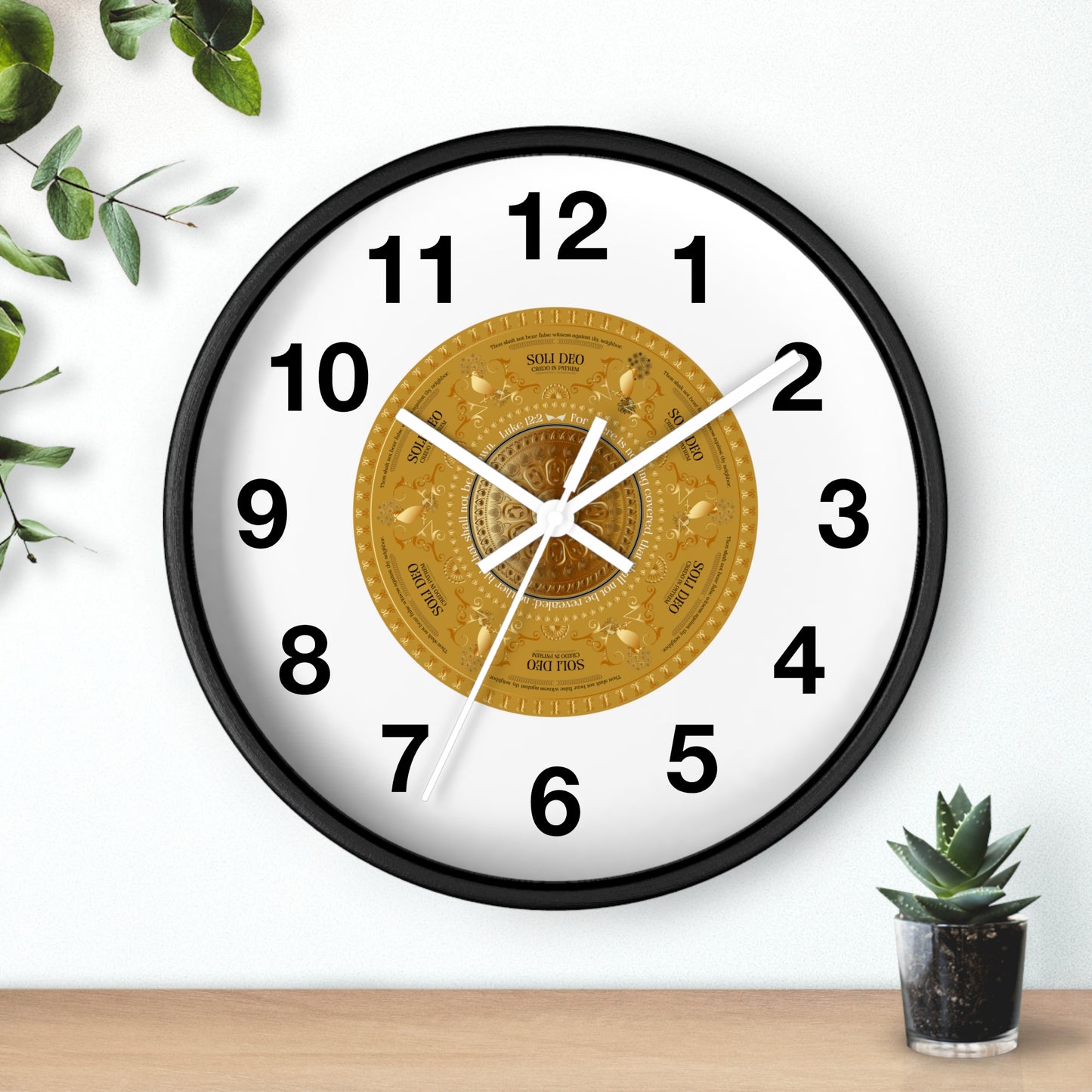 Wall Clock Kukloso OVC No 4280 Mandala Luke 12:2 - Free Shipping