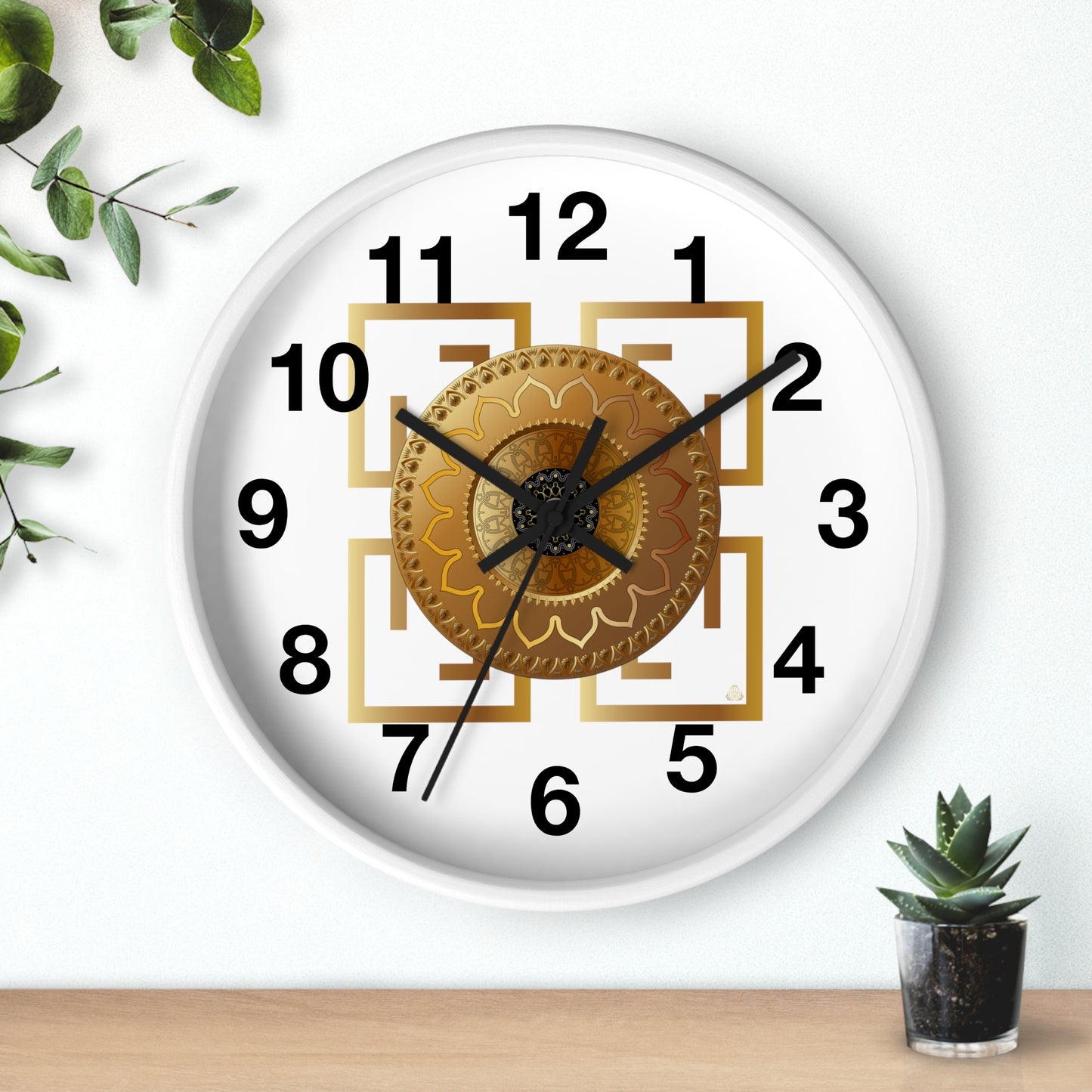 Wall Clock Kukloso OVC No 4192 Mandala - Free Shipping