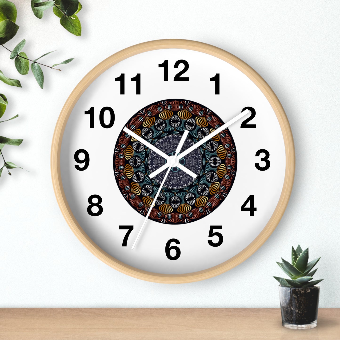 Wall Clock Kukloso Kuklos No 4420 Mandala - Free Shipping