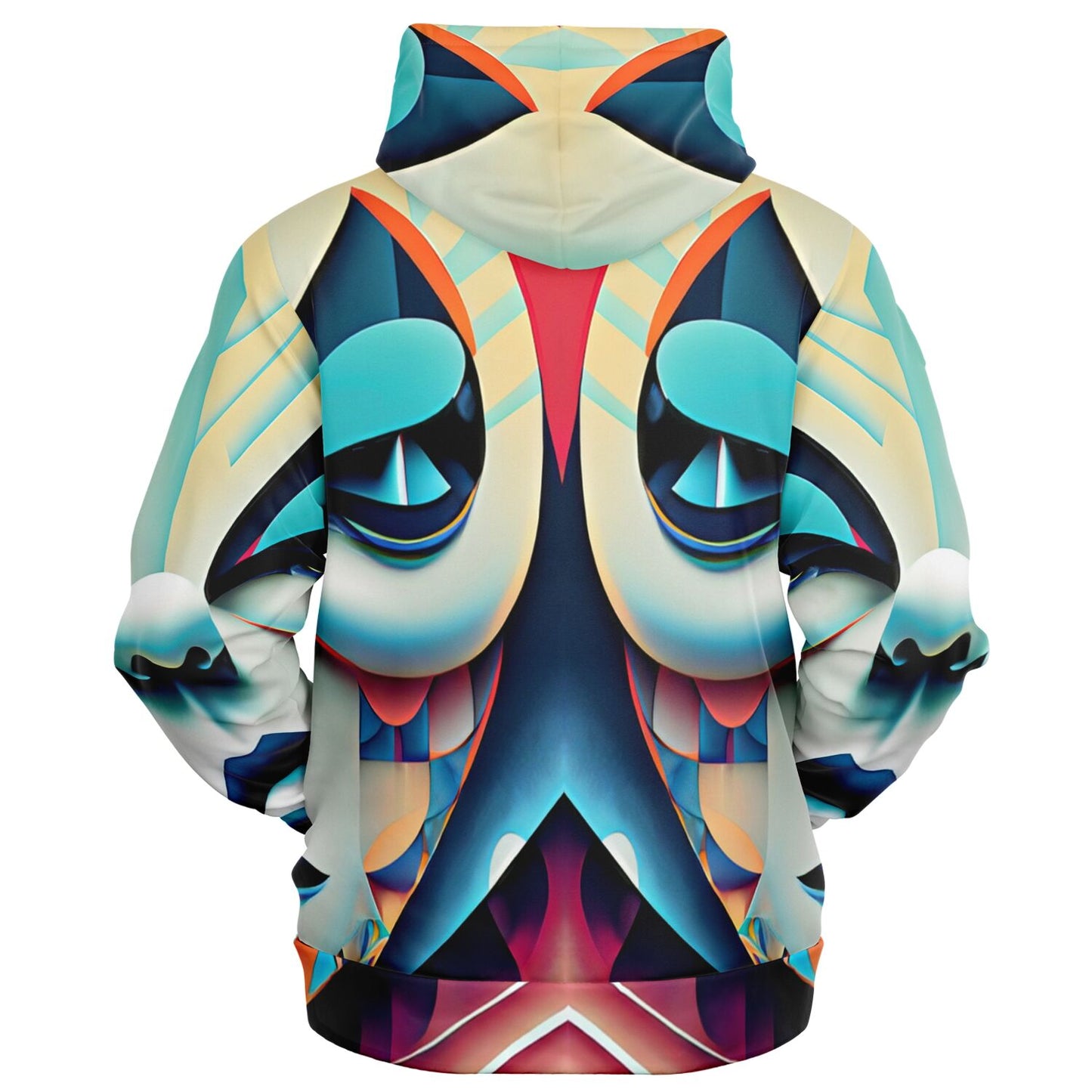 Fashion Zip-Up Hoodie - AOP  Kukloso Cubist Faces No 10 Multicolored - Free Shipping