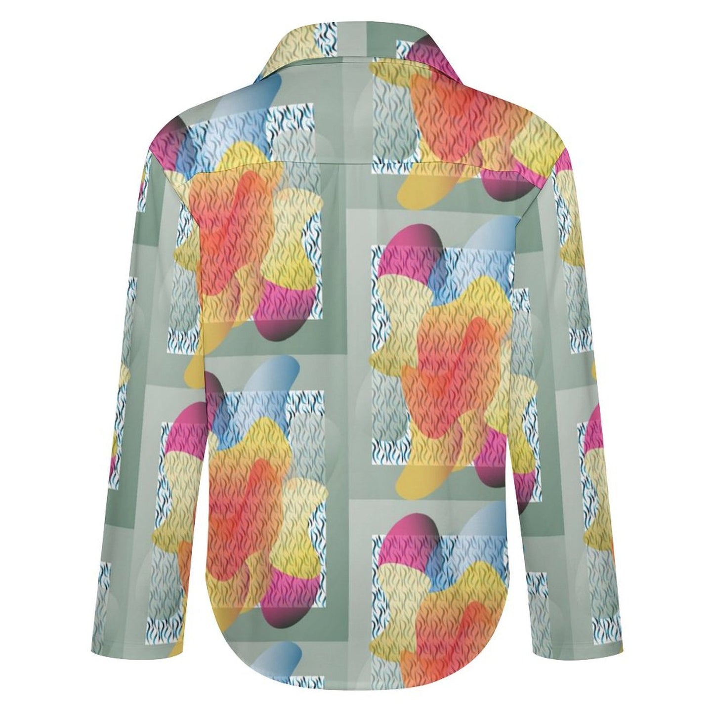 Long Sleeve Shirt Blouse Kukloso Abstract No 1613