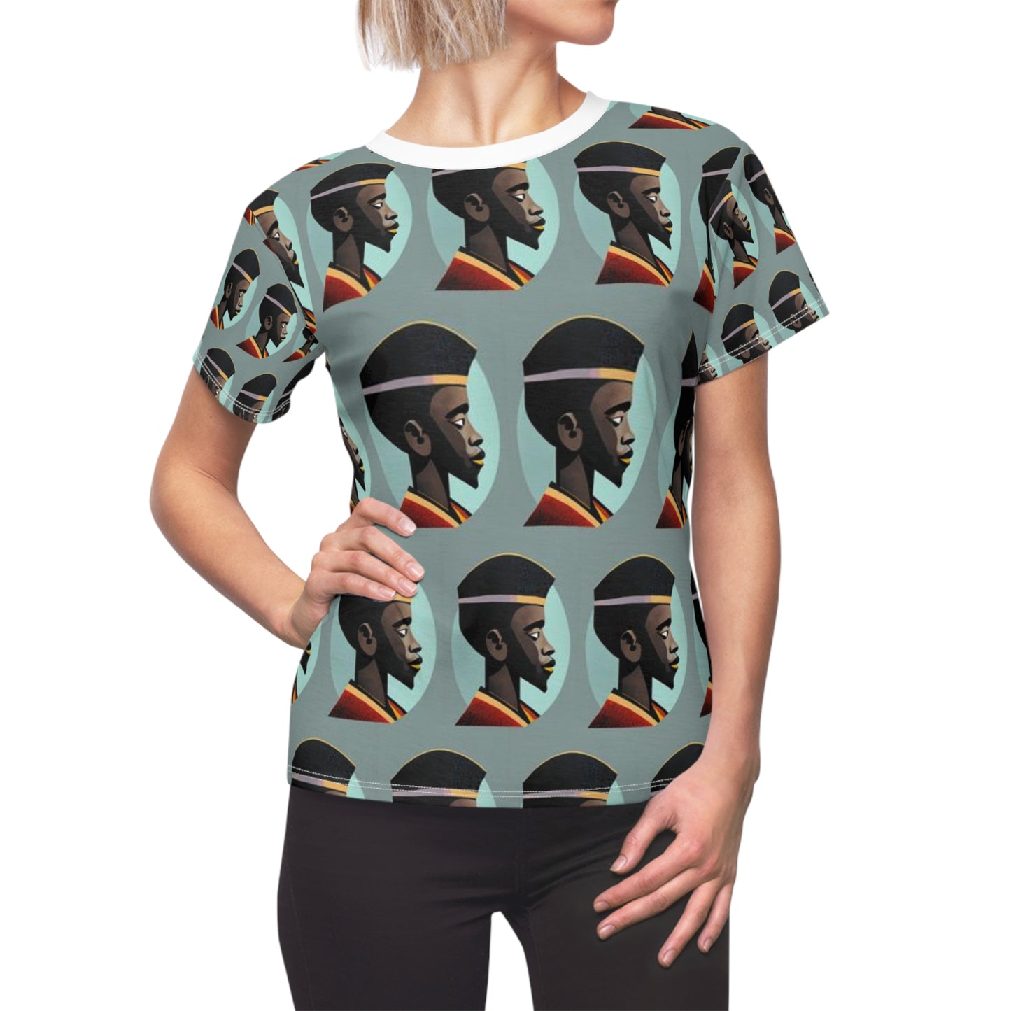 Women's Cut & Sew Tee (AOP) Kukloso Cubist Faces No 16 - Free Shipping