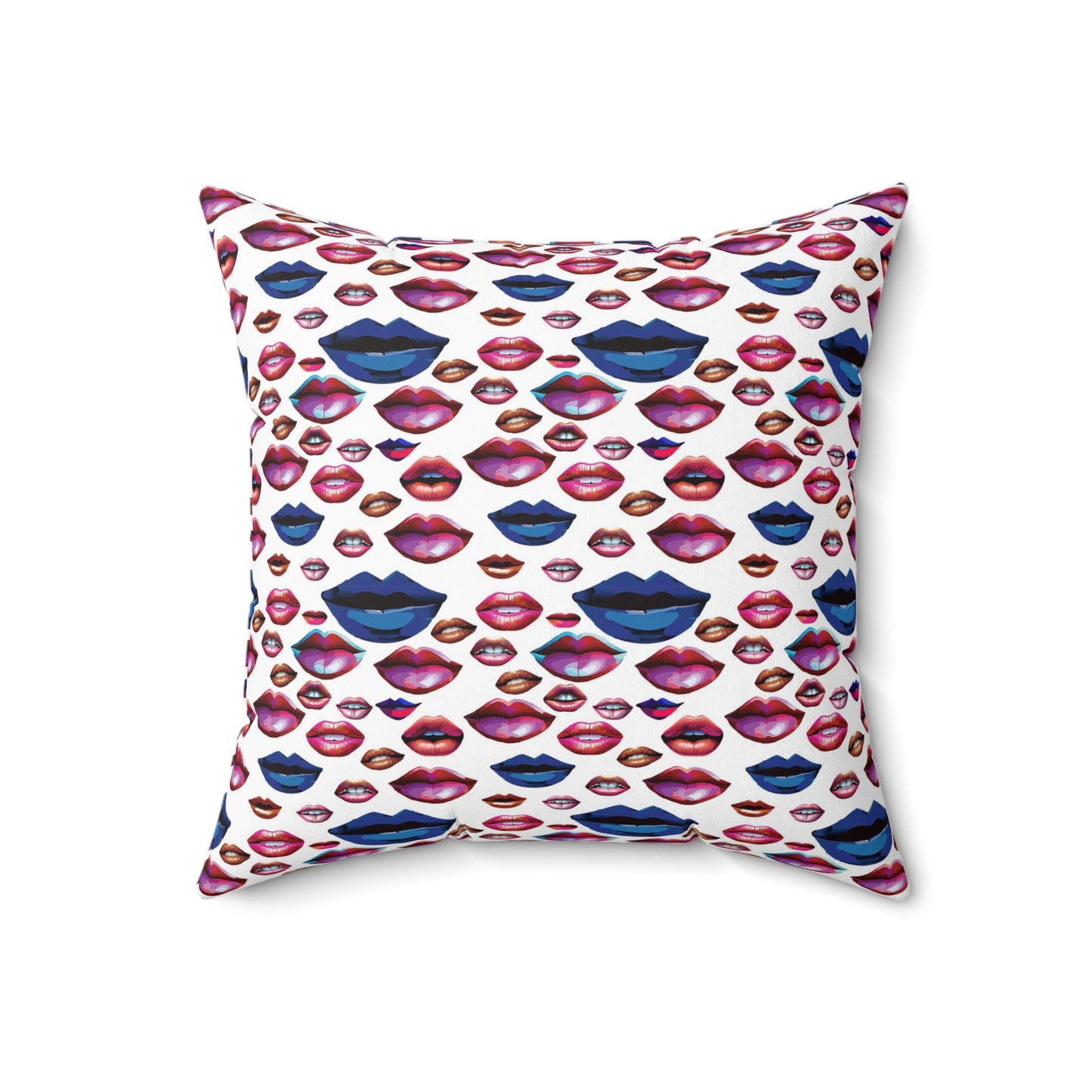 Spun Polyester Square Pillow Kukloso Cubist Space Kisser - Free Shipping