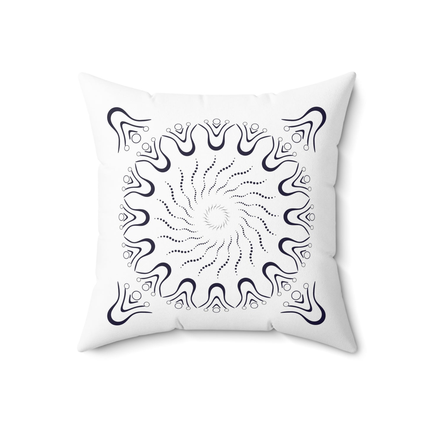 Spun Polyester Square Pillow  Kukloso Ancient Geometrica No 13 - Free Shipping