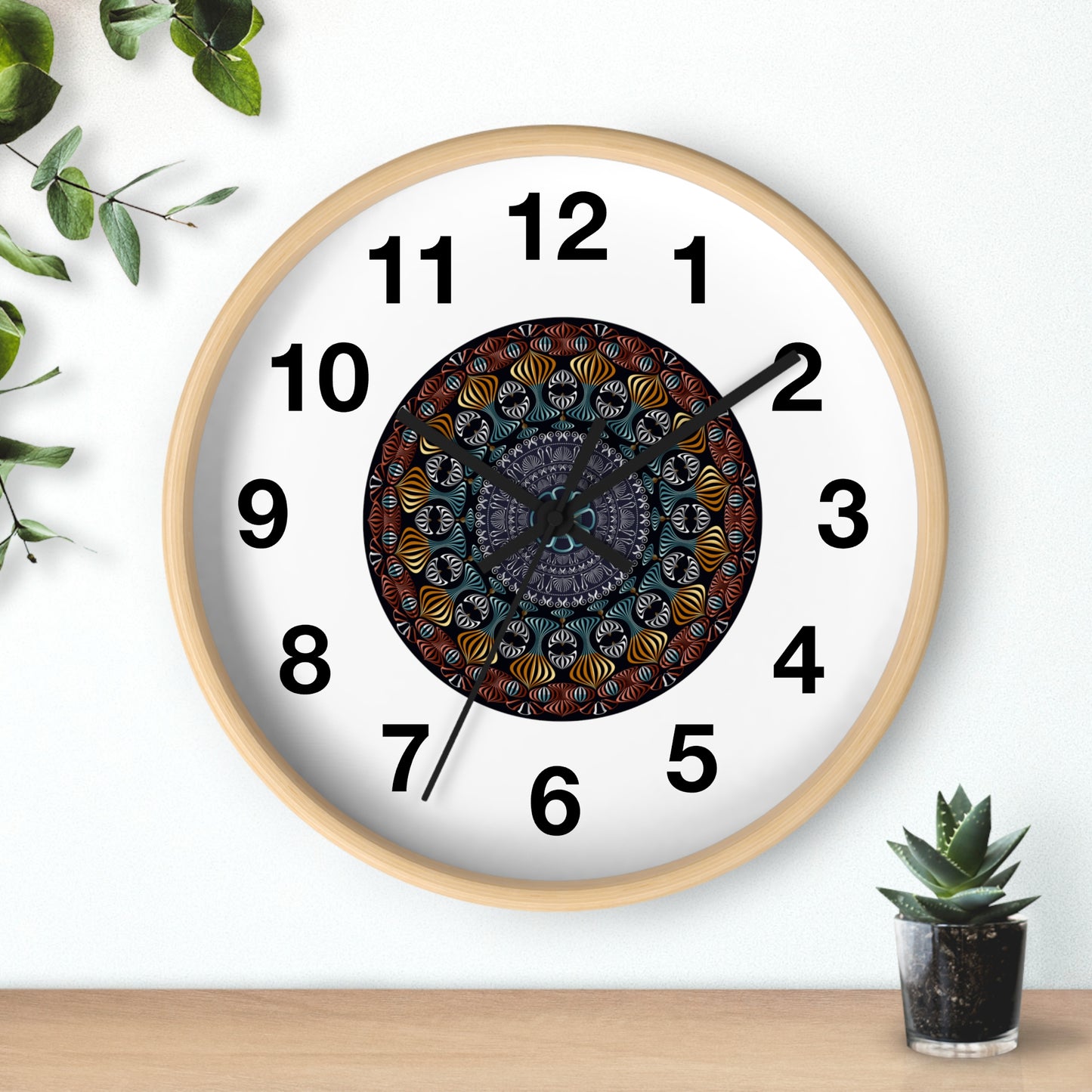 Wall Clock Kukloso Kuklos No 4420 Mandala - Free Shipping