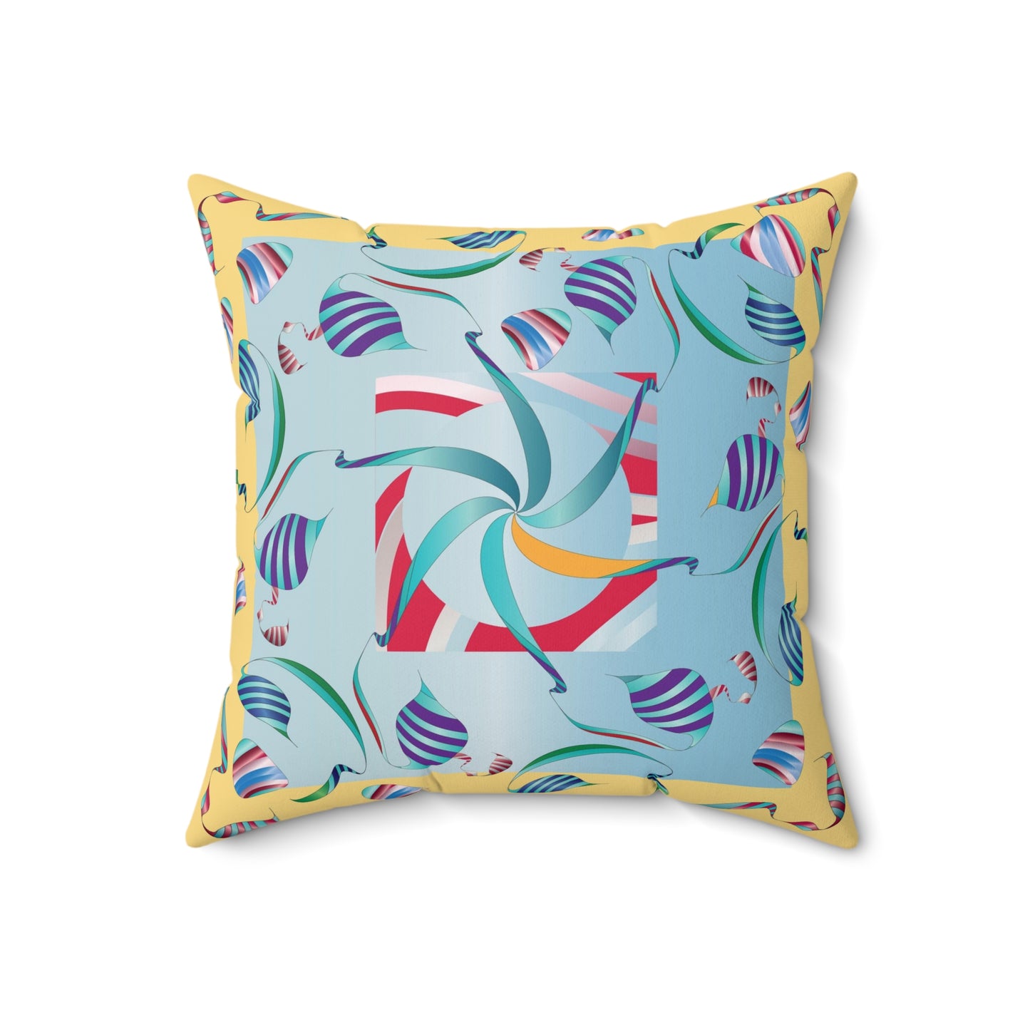 Spun Polyester Square Pillow Kukloso Whimsical No 10 & No 15 - Free Shipping