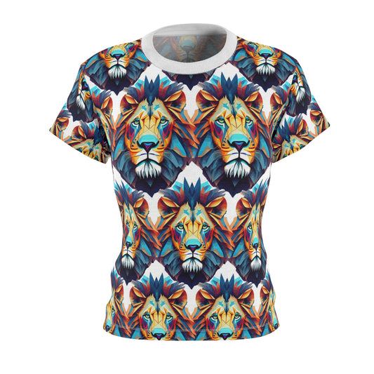 Women's Cut & Sew Tee (AOP) Kukloso Cubist Mr. Lion - Free Shipping