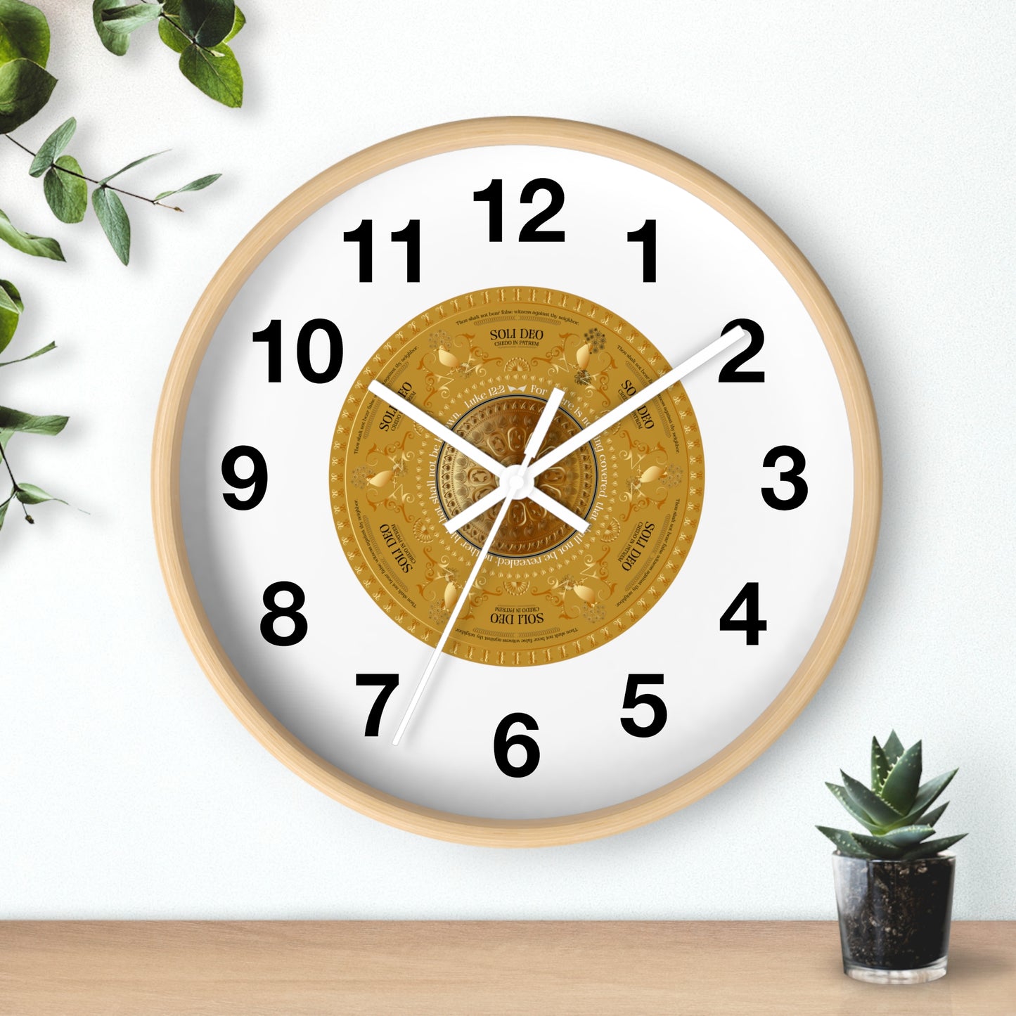 Wall Clock Kukloso OVC No 4280 Mandala Luke 12:2 - Free Shipping