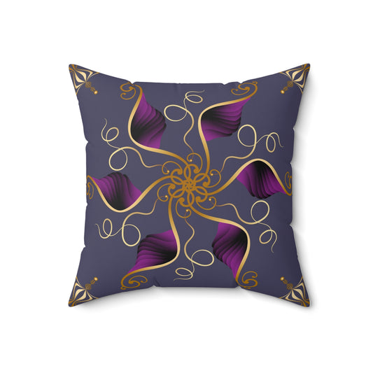 Spun Polyester Square Pillow  Kukloso Ancient Geometrica No 9 - Free Shipping