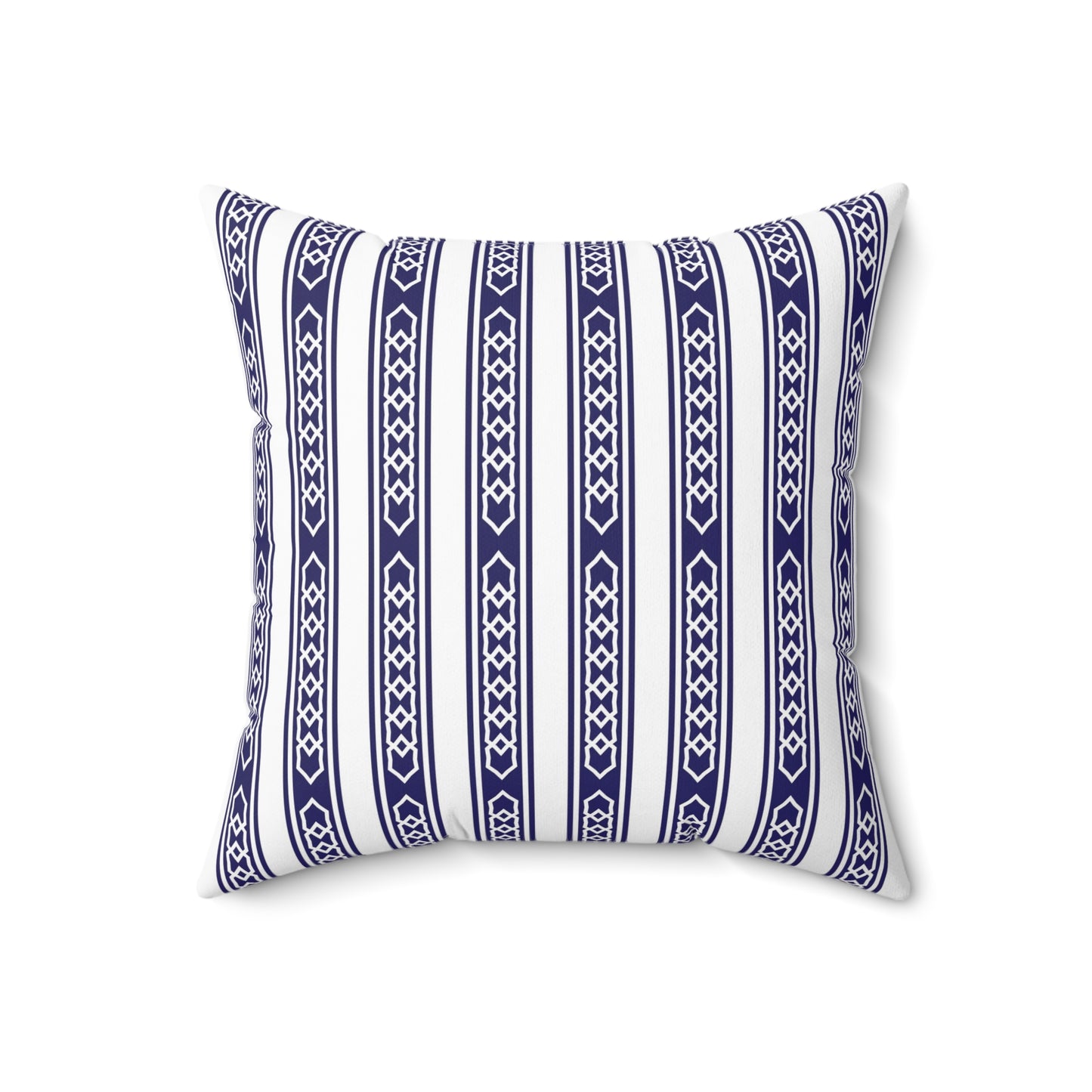 Spun Polyester Square Pillow Kukloso Fleuron Stripe Designs - Free Shipping