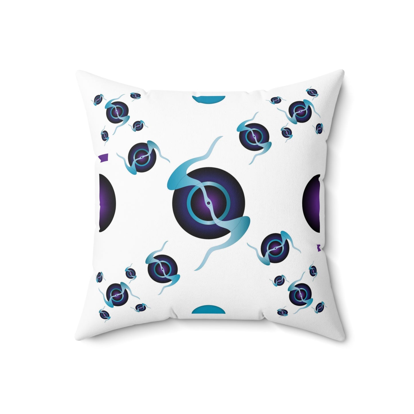 Spun Polyester Square Pillow Kukloso Abstractical No 19 - Free Shipping