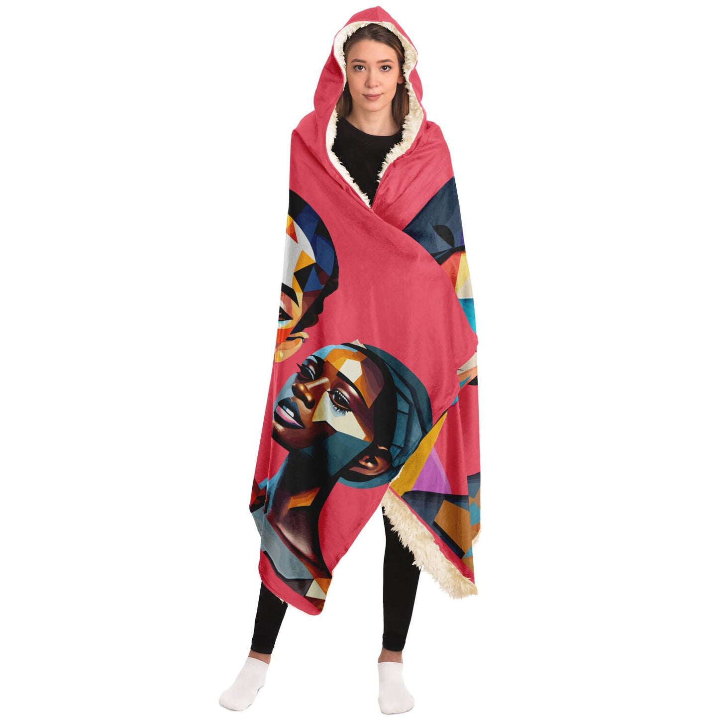 Hooded Blanket - AOP Kukloso The Four Ladies No 3 - Free Shipping