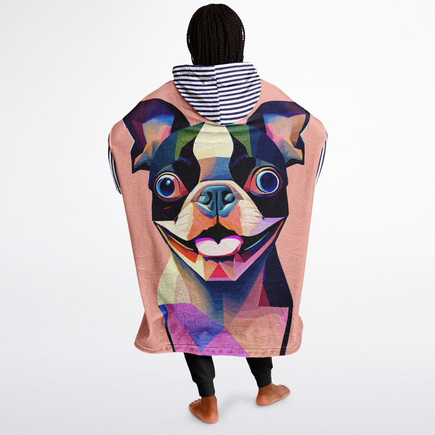 Snug Hoodie Economy - AOP Kukloso Cubist Boston Terrier Dog - Free Shipping