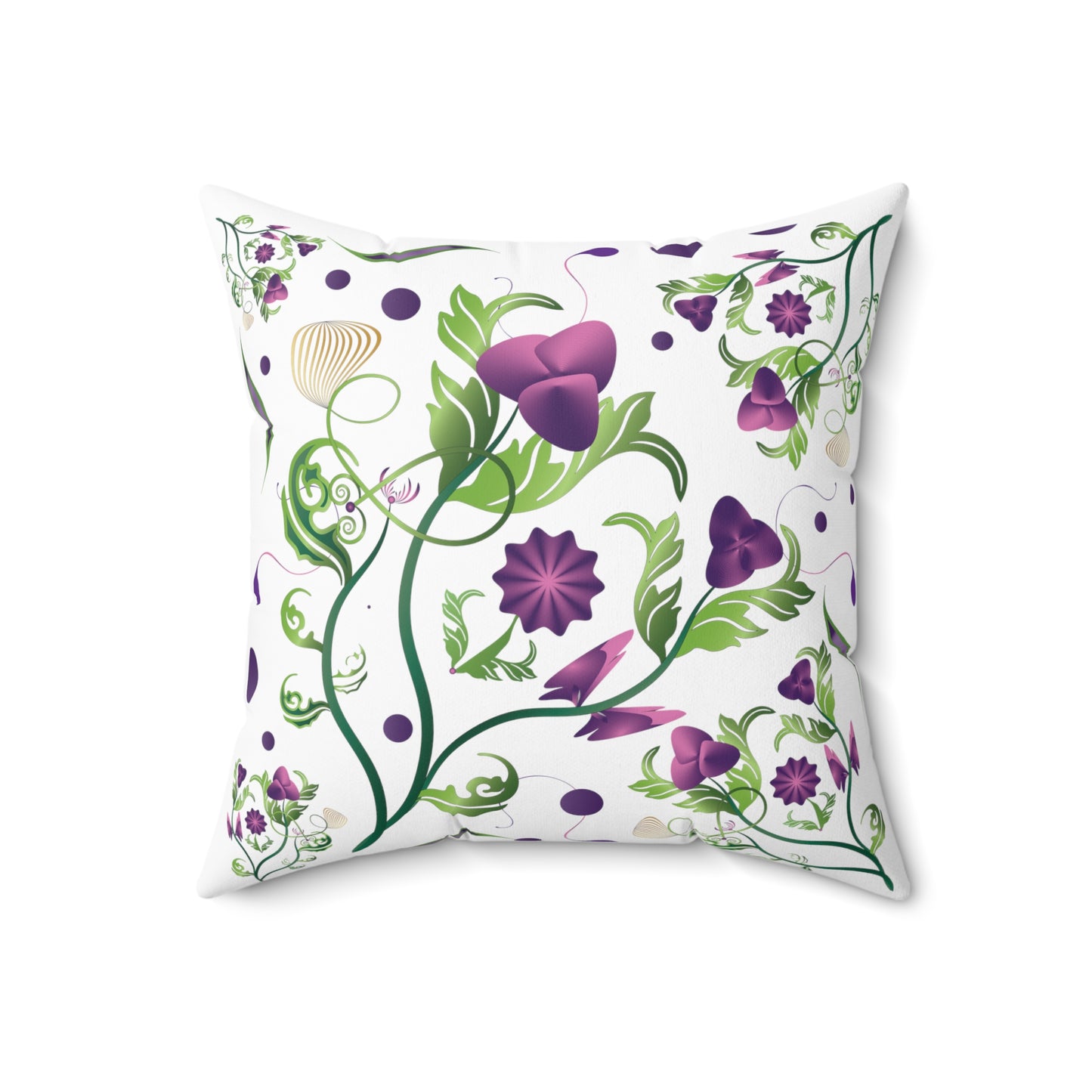 Spun Polyester Square PillowKukloso Melange de fleur, Abstract Floral No 6 & 7 - Free Shipping