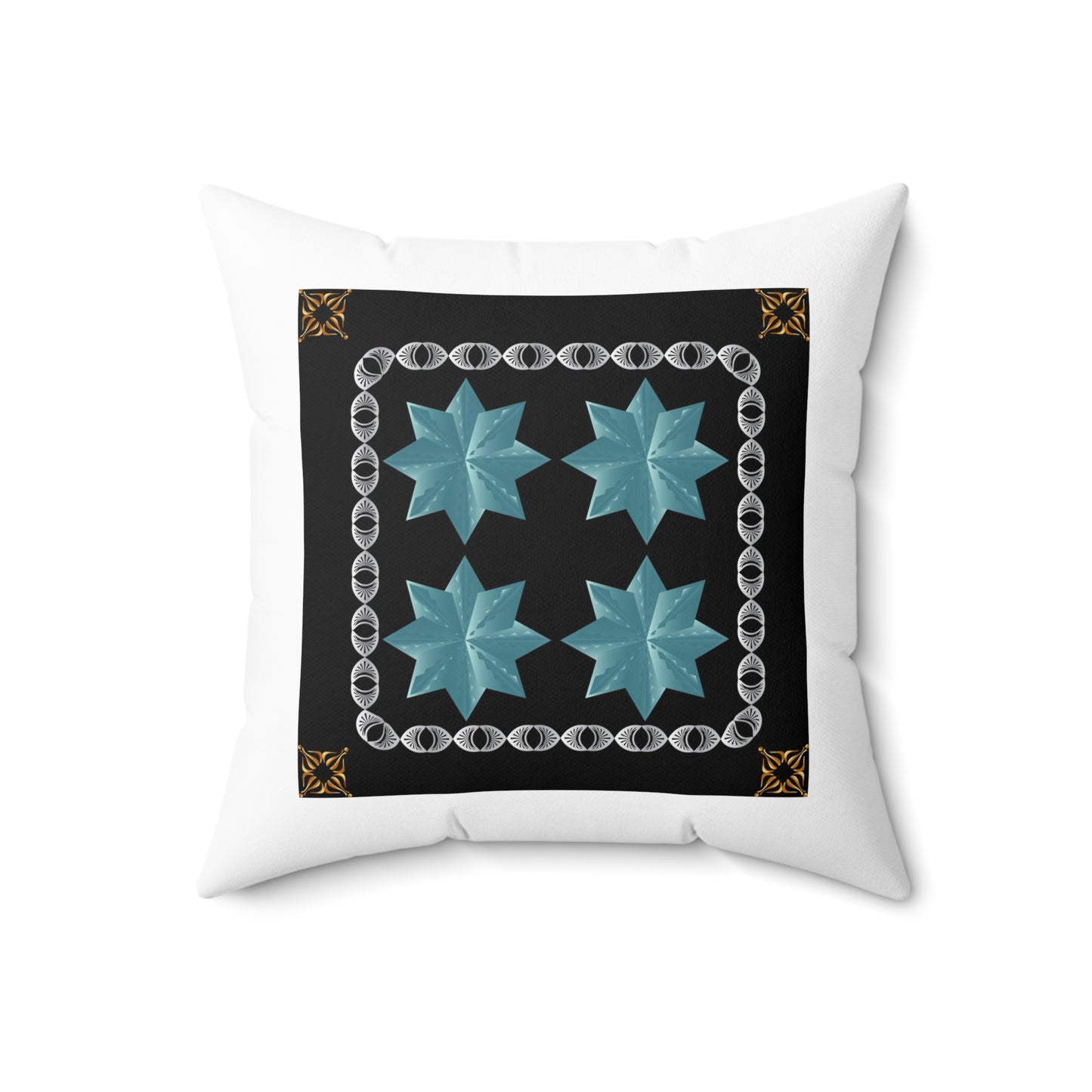 Spun Polyester Square Pillow Kukloso Ancient Geometrica No 27 - Free Shipping