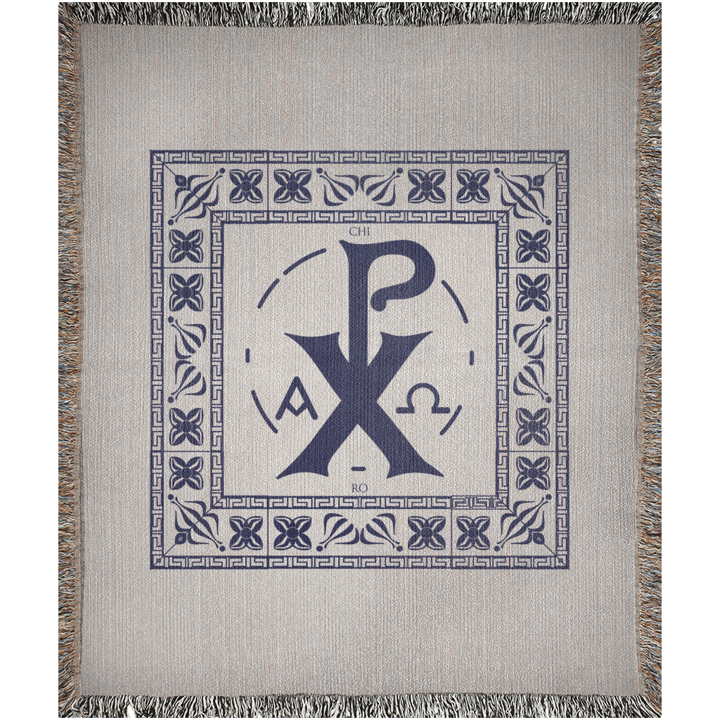 Woven Blankets Kukloso Chi Ro PX Christogram No 26 - Free Shipping