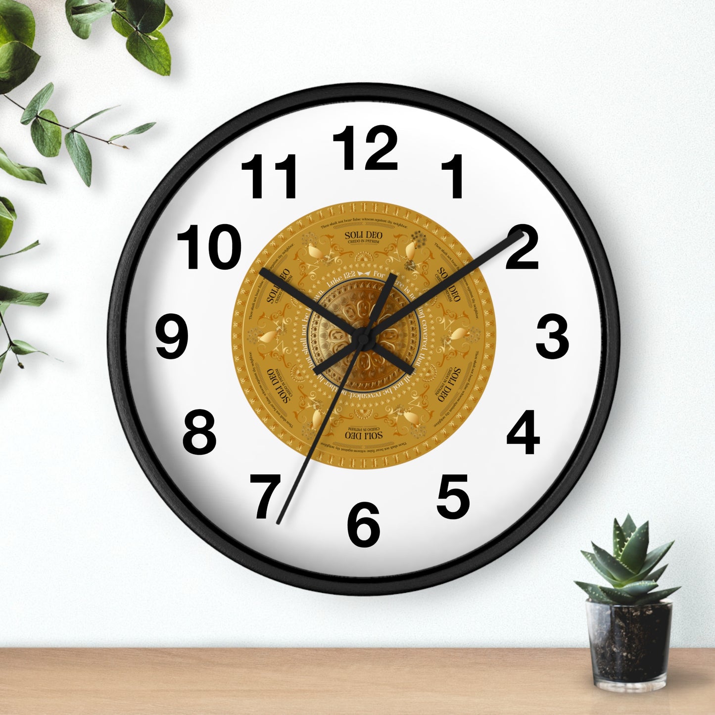 Wall Clock Kukloso OVC No 4280 Mandala Luke 12:2 - Free Shipping