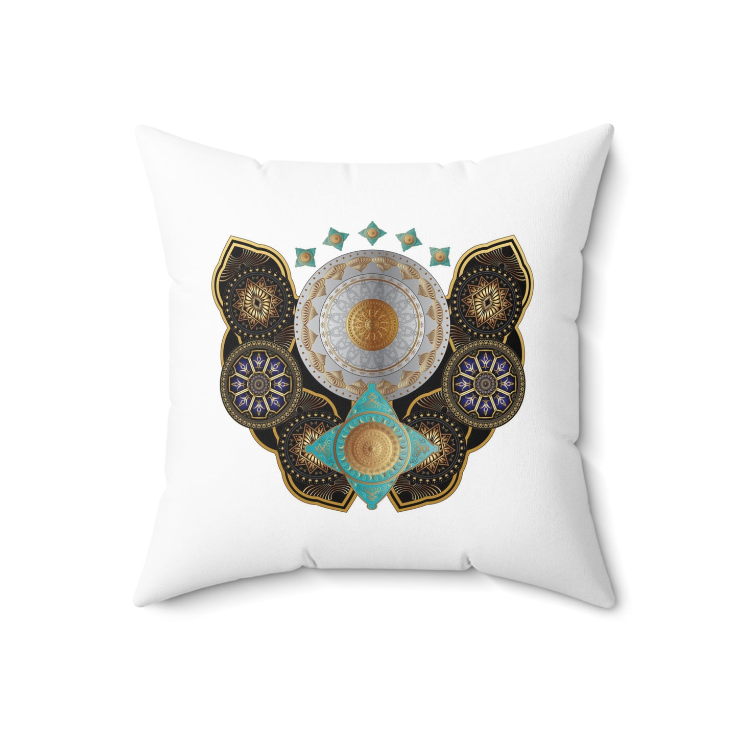 Spun Polyester Square Pillow Kukloso Mandala Designs No 3531 & 3661 - Free Shipping