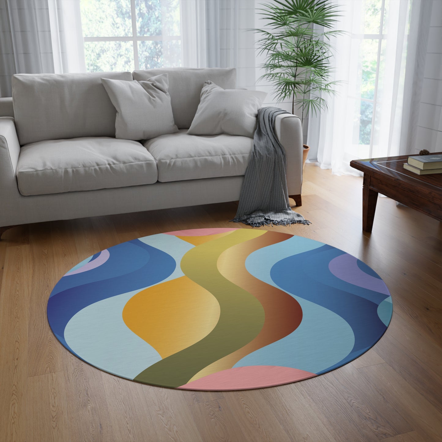 Round Rug Kukloso Ice Cream Swirls No 51 Free Shipping