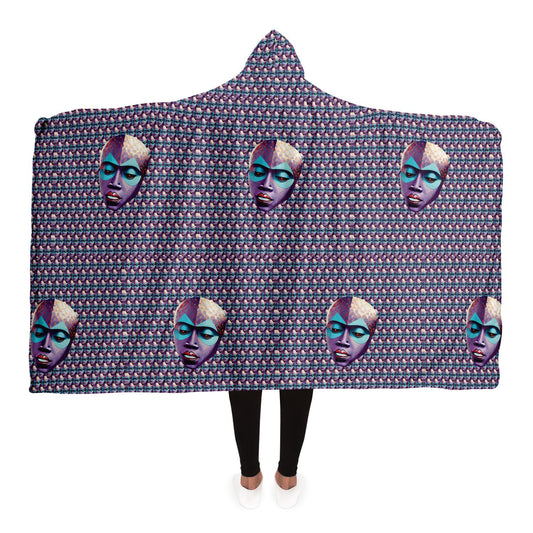 Hooded Blanket - AOP Kukloso Space Faces No 22 A - Free Shipping