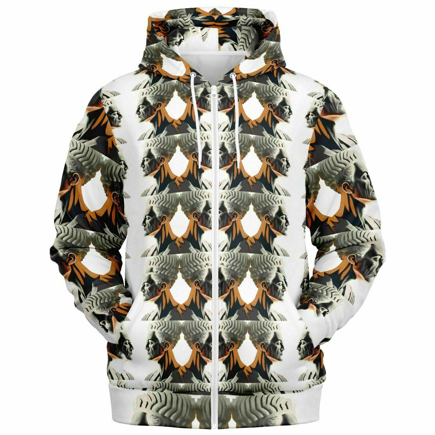 Fashion Zip-Up Hoodie - AOP  Kukloso Ancients series No 4 - Free Shipping