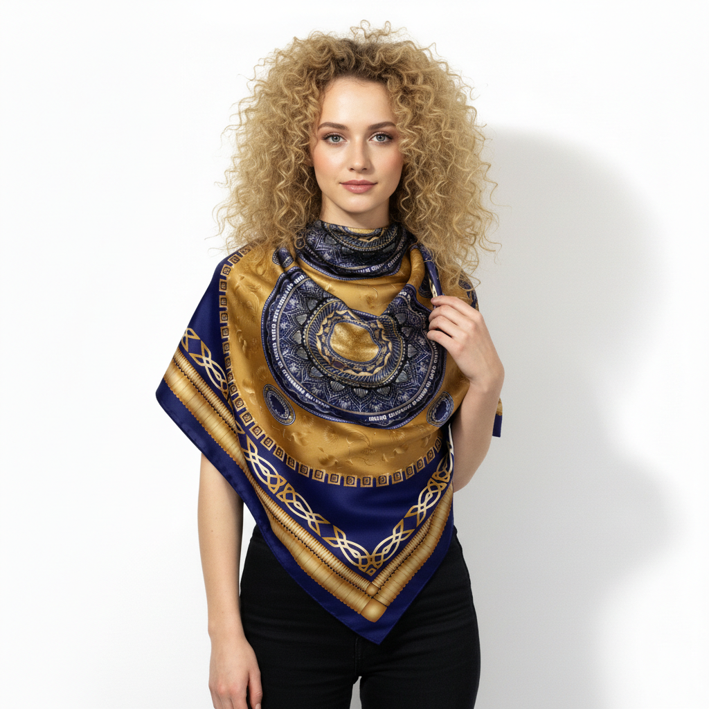 100% Silk Charmeuse Square Scarf Joshua 1:9 The Lord's Prayer