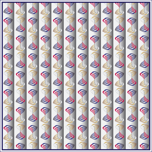 100% Silk Charmeuse Square Scarf Abstract Graphics No 2