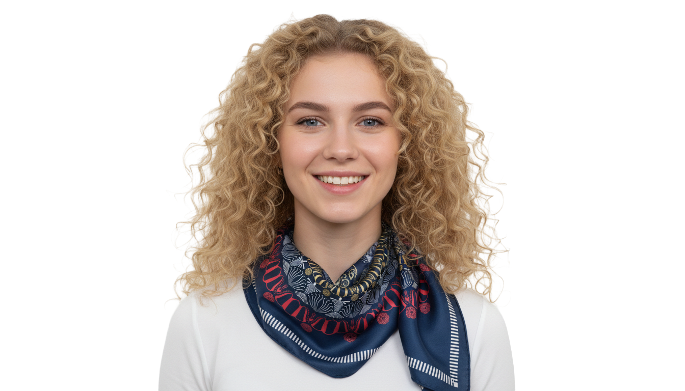 100% Silk Charmeuse Square Scarf Mandala on Blue