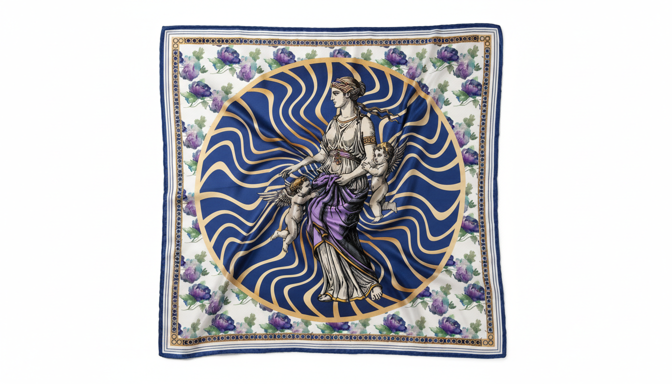 100% Silk Charmeuse Square Scarf Mythical Motherhood