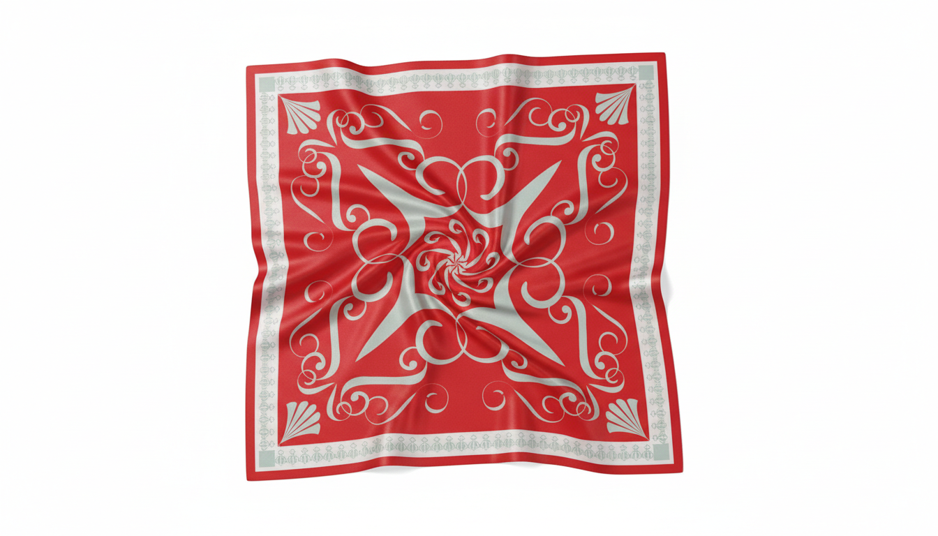 100% Silk Charmeuse Square Scarf Abstract Graphics No 6