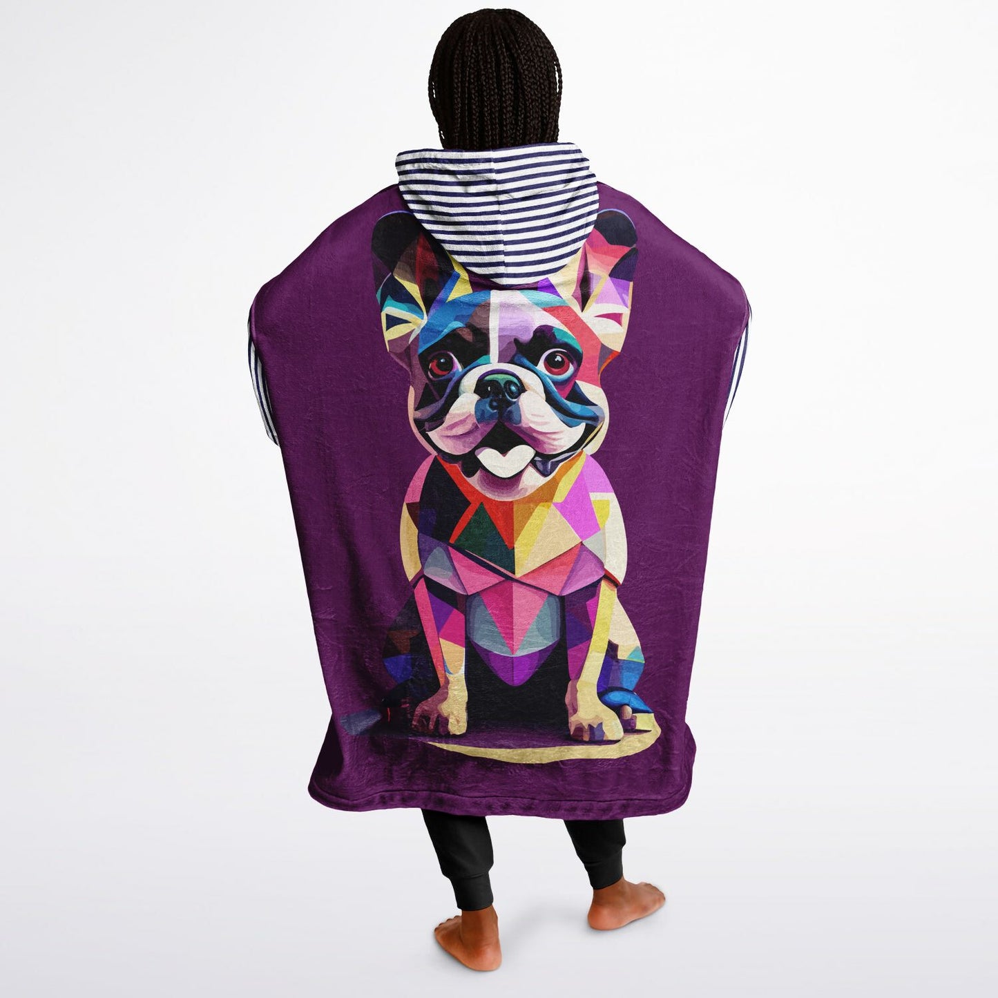 Snug Hoodie Economy - AOP Kukloso Cubist French Bulldog - Free Shipping