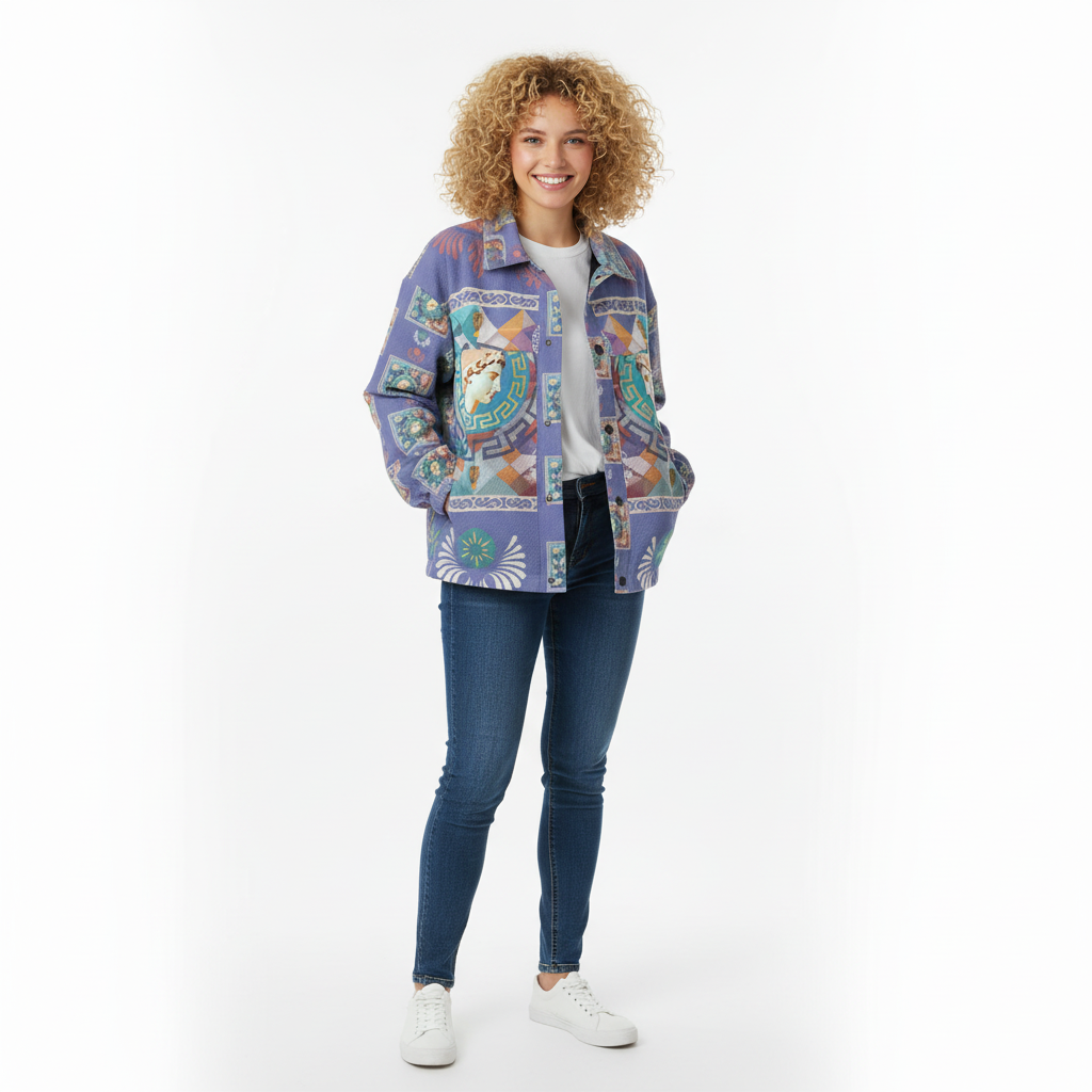 AOP Unisex Casual Lapel Jacket Kukloso Abstract No 1507