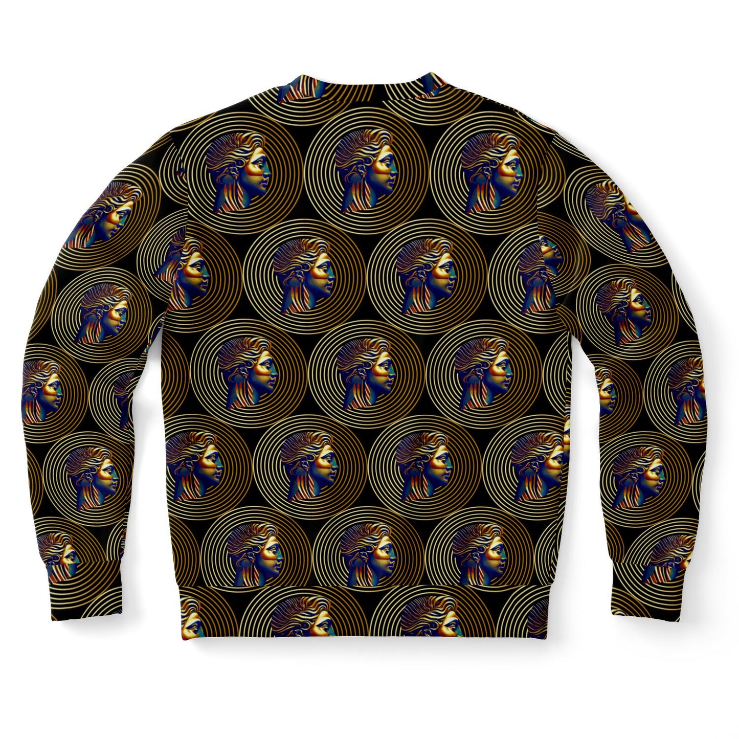 Athletic Sweatshirt - AOP  Kukloso Cubist Faces No 53 - Free Shipping