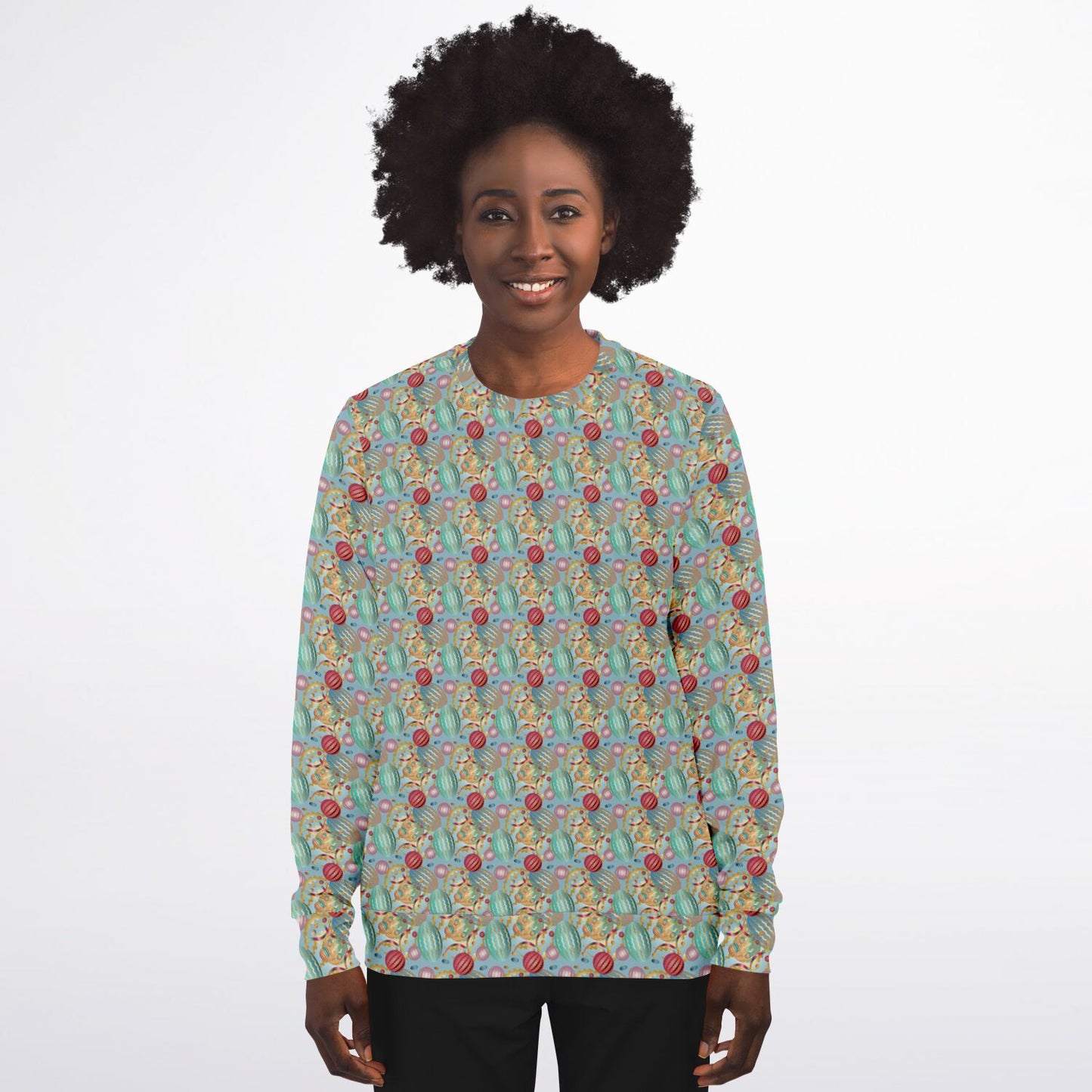 Athletic Sweatshirt - AOP  Kukloso Whimsical No 20 Abstract Multicolored - Free Shipping