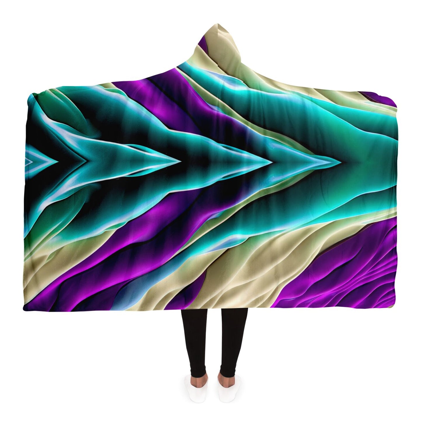 Hooded Blanket - AOP Kukloso Color Flows No 1 - Free Shipping