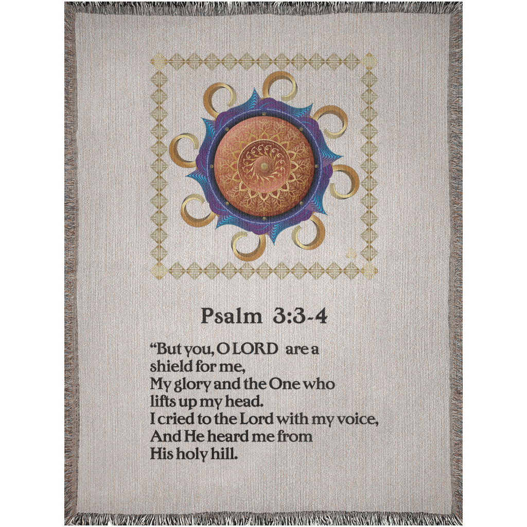 Woven Blankets Kukloso Psalm 3:3-4 - Free Shipping