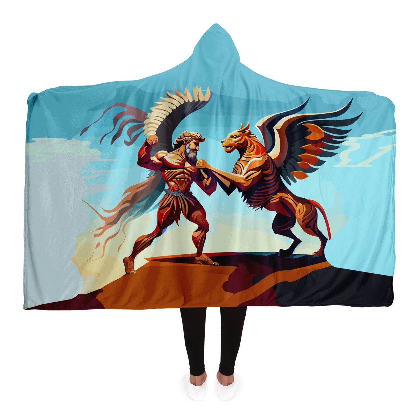 Hooded Blanket - AOP Kukloso Battle of the Wings No 1 Free Shipping