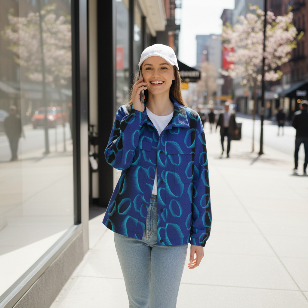 AOP Unisex Casual Lapel Jacket Kukloso Geo No 185