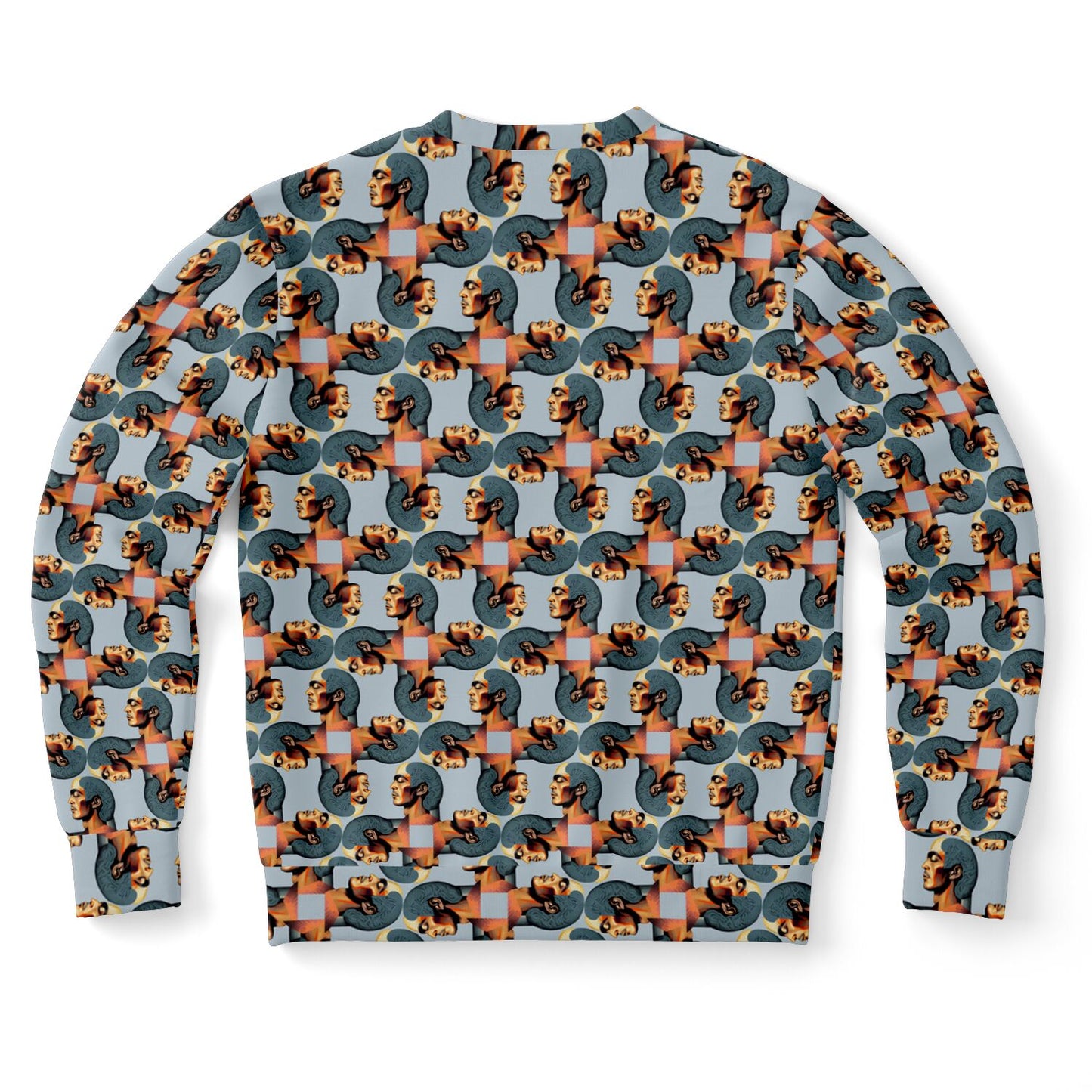 Athletic Sweatshirt - AOP  Kukloso Cubist Faces No 52 - Free Shipping