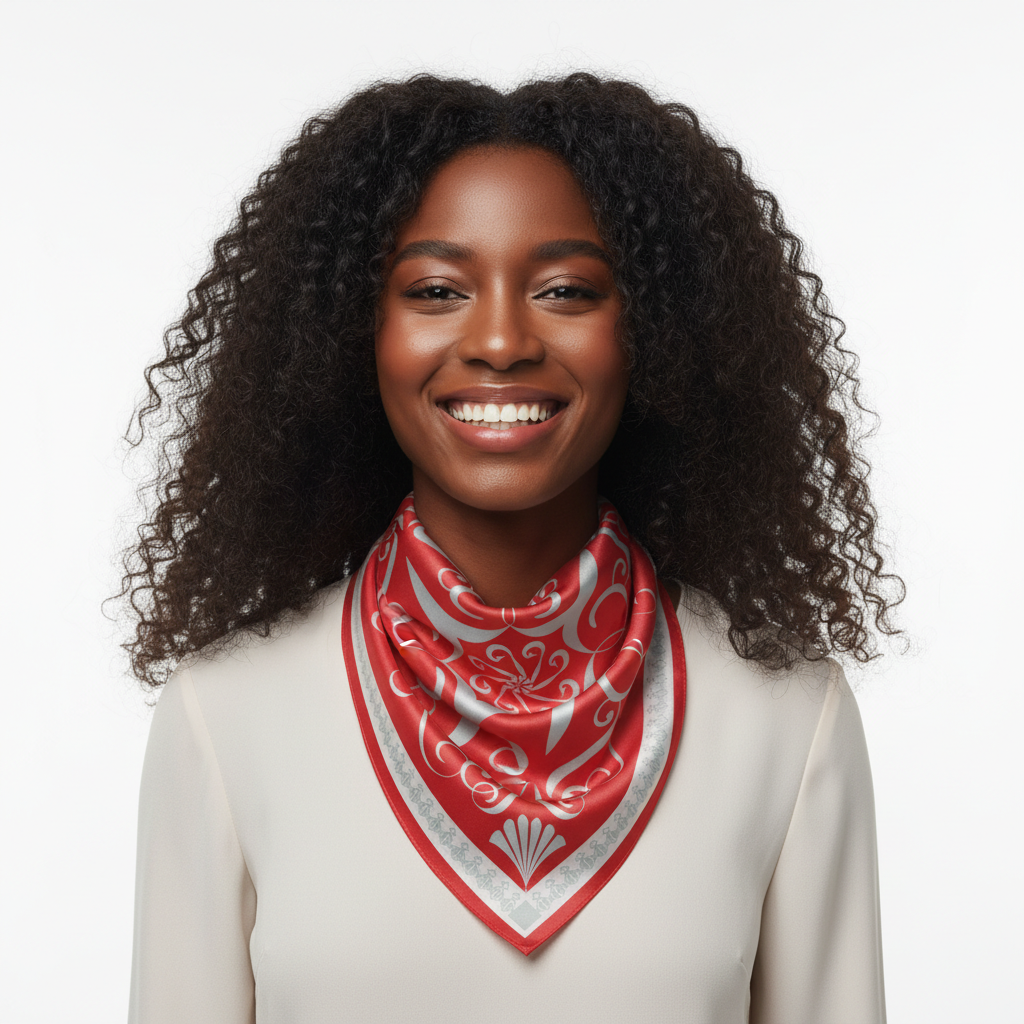 100% Silk Charmeuse Square Scarf Abstract Graphics No 6