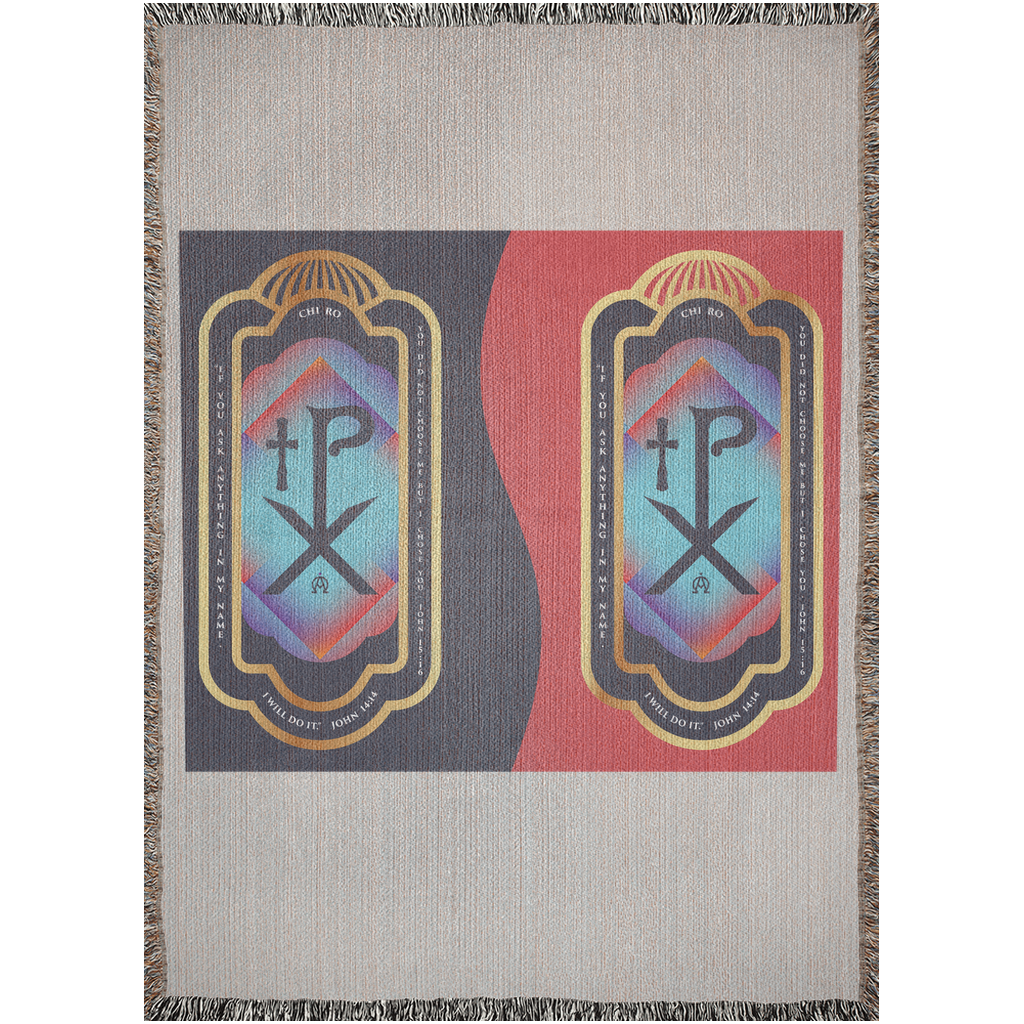 Woven Blankets  Kukloso 'PX Christogram No 3' - Free Shipping